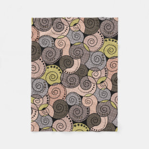Couverture Polaire Rétro, abstrait, spirales