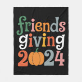 Couverture Polaire Retro Amis Donnant 2024 Thanksgiving Fall (Devant)
