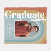 Couverture Polaire Retro Arch Photo 2025 Graduation (Devant (Horizontal))