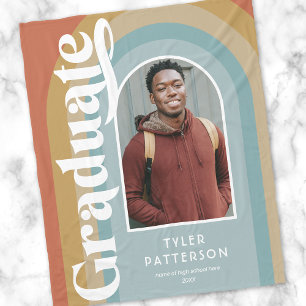 Couverture Polaire Retro Arch Photo 2025 Graduation