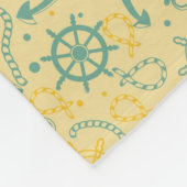 Couverture Polaire Rétro arrière - plan avec l'ancre, cordes (Coin)