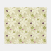Couverture Polaire Rétro arrière - plan floral (Devant (Horizontal))