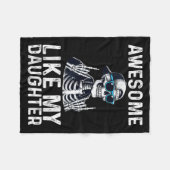 Couverture Polaire Retro Awesome Like My Daughter Funny Dad Parents D (Devant (Horizontal))