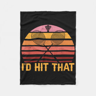 Couverture Polaire Retro Badminton Id Frapper Ça