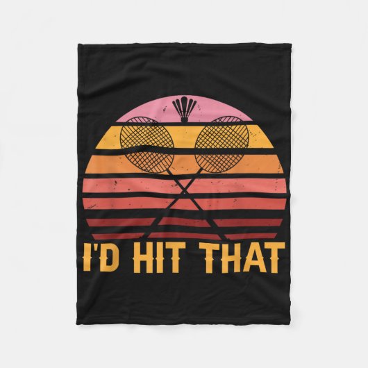 Couverture Polaire Retro Badminton Id Hit That (Devant)