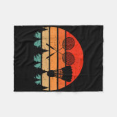 Couverture Polaire Retro Badminton Racket Shuttle Funny Badminton Pla (Devant (Horizontal))