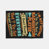 Couverture Polaire Retro Badminton Saying - Funny Shuttle Quote  (Devant (Horizontal))