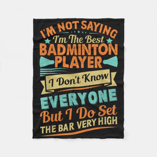 Couverture Polaire Retro Badminton Saying - Funny Shuttle Quote  (Devant)