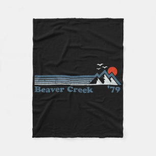 Couverture Polaire Retro Beaver Creek Ski Resort Colorado Snowboard S