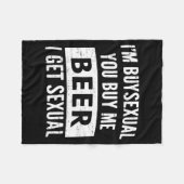 Couverture Polaire Retro Beer Funny I'm Buyual You Buy Me Beer I Get (Devant (Horizontal))