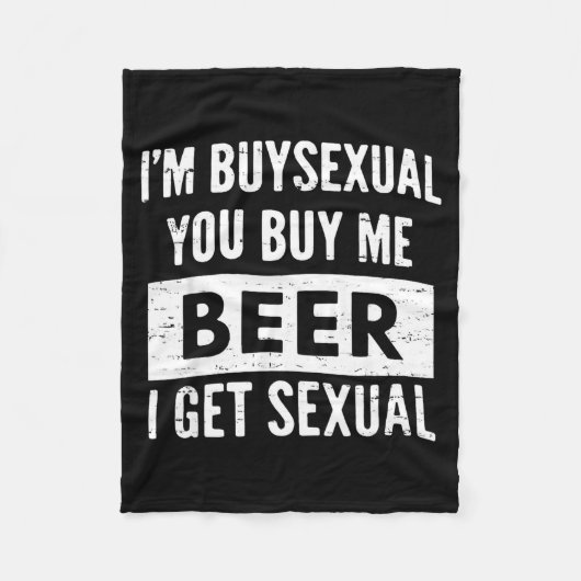 Couverture Polaire Retro Beer Funny I'm Buyual You Buy Me Beer I Get (Devant)