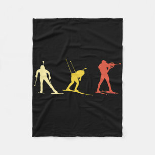 Couverture Polaire Retro Biathlon Ski de fond Wintersport Bi