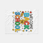 Couverture Polaire Retro Bienvenue À L'École Appréciation Des Enseign (Devant (Horizontal))