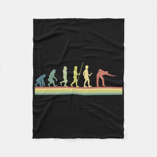 Couverture Polaire Retro Billiards Human Evolution Lover Pool Cadeau (Devant)