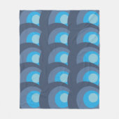 Couverture Polaire Retro Blue Circles (Devant)