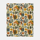 Couverture Polaire Retro Botanica Geometrica (Devant)