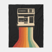 Couverture Polaire Retro Camera with Rainbow Print (Devant)
