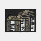 Couverture Polaire Retro Camo Deer Hunting Funny Wildlife Hunter Men  (Devant (Horizontal))