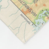 Couverture Polaire Rétro carte couleur du monde (Coin)