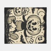 Couverture Polaire Retro cartoon-inspired Halloween blanket (Devant (Horizontal))