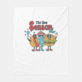 Couverture Polaire Retro C'Est La Fête De Saison Dans La Famille Amér (Devant)