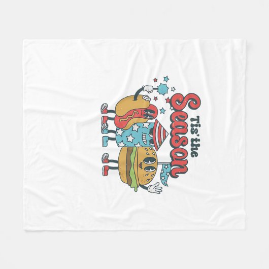 Couverture Polaire Retro C'Est La Fête De Saison Dans La Famille Amér (Devant (Horizontal))