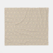 Couverture Polaire Retro Chic Gris Beige Taupe Brown Mandala Motif (Devant (Horizontal))