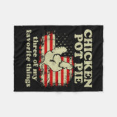 Couverture Polaire Retro Chicken T E Three Of My Favorite Things Funn (Devant (Horizontal))