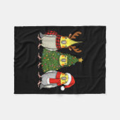 Couverture Polaire Retro Christmas Atiel Parrot Santa Reindeer (Devant (Horizontal))