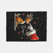 Couverture Polaire Retro Christmas Cartoon Boop, Christmas Reindeer  (Devant (Horizontal))