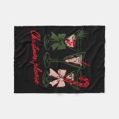 Couverture Polaire Retro Christmas Please Retro Festive Tail Coquette (Devant (Horizontal))