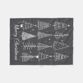 Couverture Polaire Retro Christmas Tree,funny Christmas Design Tee Wo (Devant (Horizontal))