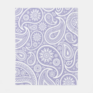 Couverture Polaire Rétro copie blanche pourpre de Paisley