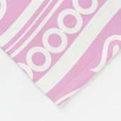 Couverture Polaire Rétro copie blanche rose-clair de Paisley (Coin)
