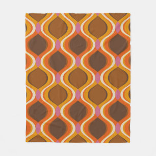 Couverture Polaire Retro courbe sans couture motif. wallp style les a