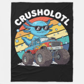 Couverture Polaire Retro Crusholotl Axolotl Monster Truck Art (Devant)