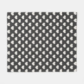Couverture Polaire Retro Cute Black and White Hearts Pattern (Devant (Horizontal))