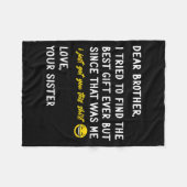 Couverture Polaire Retro Dear Brother I Tried To Find The  (Devant (Horizontal))