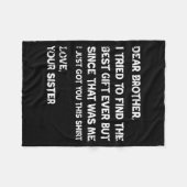 Couverture Polaire Retro Dear Brother I Tried To Find The  (Devant (Horizontal))