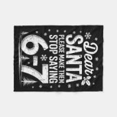Couverture Polaire Retro Dear Santa Please Make Them Stop Saying 6-7 (Devant (Horizontal))