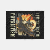 Couverture Polaire Retro Eagle Raccoon Usa Flag Put The “tism” In Pat (Devant (Horizontal))
