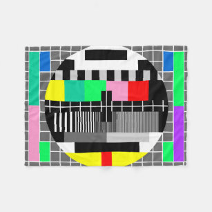 Couverture Polaire Rétro écran d'essai de la couleur TV