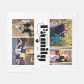 Couverture Polaire Retro Family 4 Photo Collage (Devant (Horizontal))