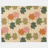 Couverture Polaire Rétro feuille d'automne d'automne de thanksgiving (Devant (Horizontal))