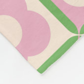 Couverture Polaire Retro Floral Checker Motif rose et vert (Coin)