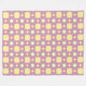 Couverture Polaire Retro floral geometric patterned (Devant (Horizontal))