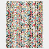 Couverture Polaire Rétro, floral rétro (Devant)