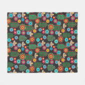Couverture Polaire Rétro, Flower Patch (Devant (Horizontal))