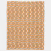 Couverture Polaire Retro Flowers Blanket Brown Terracotta Style (Devant)
