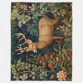 Couverture Polaire Retro Forest Deer William Morris Motif inspiré (Devant)